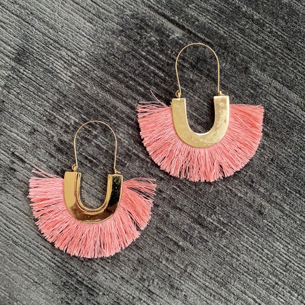 Fringe hoop earrings